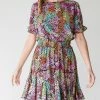 She She Boutique NEW ARRIVALS Floral Flared Dress - Black Multi