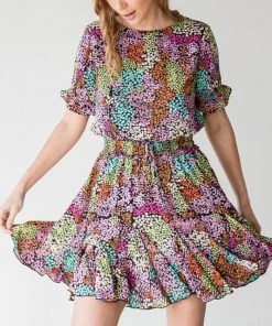 She She Boutique NEW ARRIVALS Floral Flared Dress - Black Multi