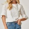 She She Boutique Eyelet Blouse - Ivory