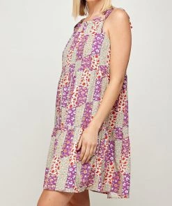 She She Boutique Floral Print Dress - Sage CLOTHING
