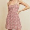 She She Boutique CLOTHING Floral Mini Dress - Berry