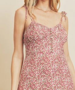 She She Boutique CLOTHING Floral Mini Dress - Berry