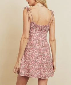 She She Boutique CLOTHING Floral Mini Dress - Berry