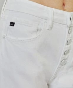 She She Boutique High Rise Straight Leg Jeans - White