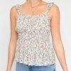 She She Boutique Sleeveless Floral Top - Sage Multi CLOTHING