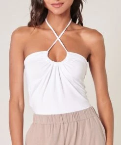 She She Boutique CLOTHING Rafaela Convertible Cutout Top - White OR Black