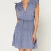 She She Boutique CLOTHING Sleeveless Smocked Waist Dress - Dusk Blue
