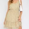 She She Boutique NEW ARRIVALS V-Neck Tiered Dress - Mint/Yellow