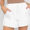 She She Boutique Gauze Shorts - Black, White OR Sage
