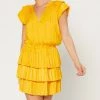 She She Boutique Tiered Mini Dress - Marigold CLOTHING