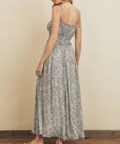 She She Boutique Sea Cruise Maxi Dress - Ivory/Navy