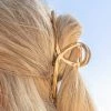 She She Boutique ACCESSORIES Metallic Loop Hair Claw - Gold