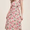 She She Boutique Floral Dress - Ivory CLOTHING