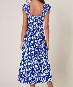 She She Boutique Talulah Midi Dress - Cobalt/White CLOTHING