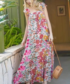 She She Boutique Floral Maxi Dress - Pink NEW ARRIVALS