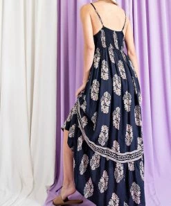 She She Boutique Paisley Print Dress - Navy OR Off White