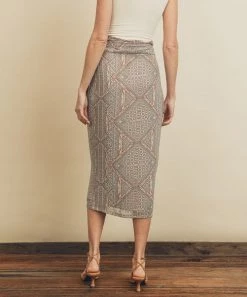 She She Boutique Desert Wrap Midi Skirt - Sunset Harbor