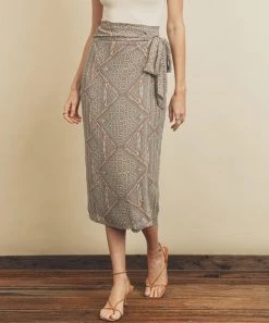 She She Boutique Desert Wrap Midi Skirt - Sunset Harbor