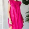 She She Boutique Eyelet Dress - Hot Pink NEW ARRIVALS 1 She She Boutique Eyelet Dress - Hot Pink NEW ARRIVALS