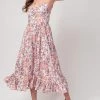 She She Boutique Floral Ruffle Midi Dress - Mauve 2 She She Boutique Floral Ruffle Midi Dress - Mauve