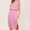 She She Boutique Betsy Midi Dress - Sage, Dusty Rose OR Cornflower CLOTHING