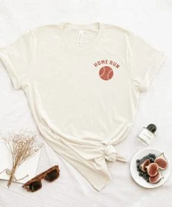 She She Boutique Home Run Graphic Tee - Vintage White CLOTHING