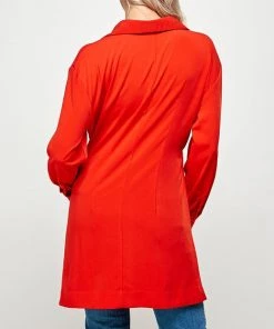 She She Boutique Twist Front Tunic - Tomato