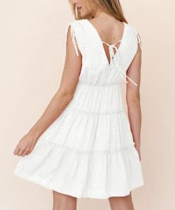 She She Boutique CLOTHING Tiered Dress - Off White