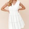 She She Boutique CLOTHING Tiered Dress - Off White