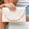 She She Boutique HANDBAGS Straw Clutch - Natural