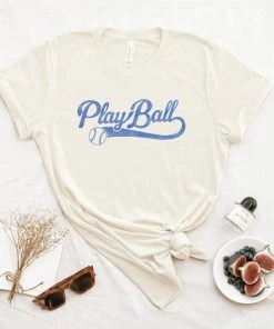 She She Boutique Play Ball Graphic Tee - Vintage White CLOTHING