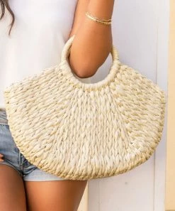 She She Boutique O Ring Tote - Straw ACCESSORIES