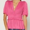 She She Boutique NEW ARRIVALS Pleated Blouse - Fuchsia OR Off White 2 She She Boutique NEW ARRIVALS Pleated Blouse - Fuchsia OR Off White