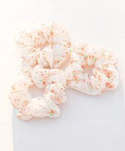 She She Boutique ACCESSORIES Hair Scrunchie - Sage Daisy, Yellow Stripe, Pink, Green OR Chiffon Floral