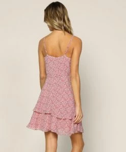 She She Boutique Floral Cami Dress - Red