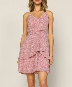 She She Boutique Floral Cami Dress - Red