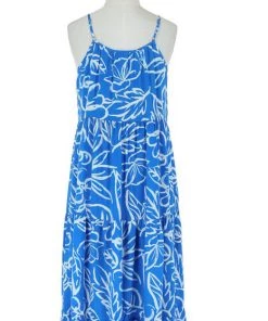 She She Boutique Tiered Maxi Dress - Blue CLOTHING 9 She She Boutique Tiered Maxi Dress - Blue CLOTHING