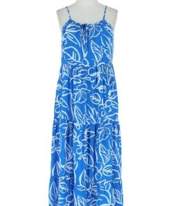 She She Boutique Tiered Maxi Dress - Blue CLOTHING 8 She She Boutique Tiered Maxi Dress - Blue CLOTHING