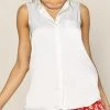 She She Boutique NEW ARRIVALS Satin Sleeveless Top - White