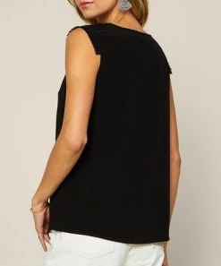 She She Boutique Short Pleated Sleeve Top - Red, White OR Black