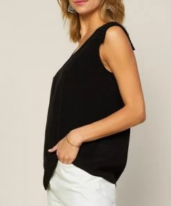 She She Boutique Short Pleated Sleeve Top - Red, White OR Black