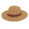 She She Boutique ACCESSORIES Straw Fedora Hat - Khaki