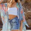 She She Boutique Floral Kimono - Mint/Blue CLOTHING