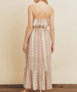 She She Boutique Strapless Dress - Pink