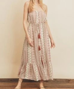 She She Boutique Strapless Dress - Pink