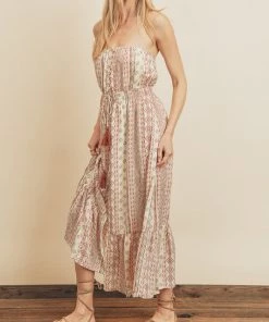 She She Boutique Strapless Dress - Pink