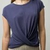 She She Boutique Front Twist Top - Navy OR Dusty Jade