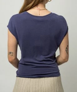 She She Boutique Front Twist Top - Navy OR Dusty Jade
