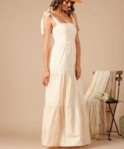 She She Boutique CLOTHING Striped Dress - Tangerine