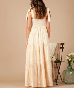 She She Boutique CLOTHING Striped Dress - Tangerine